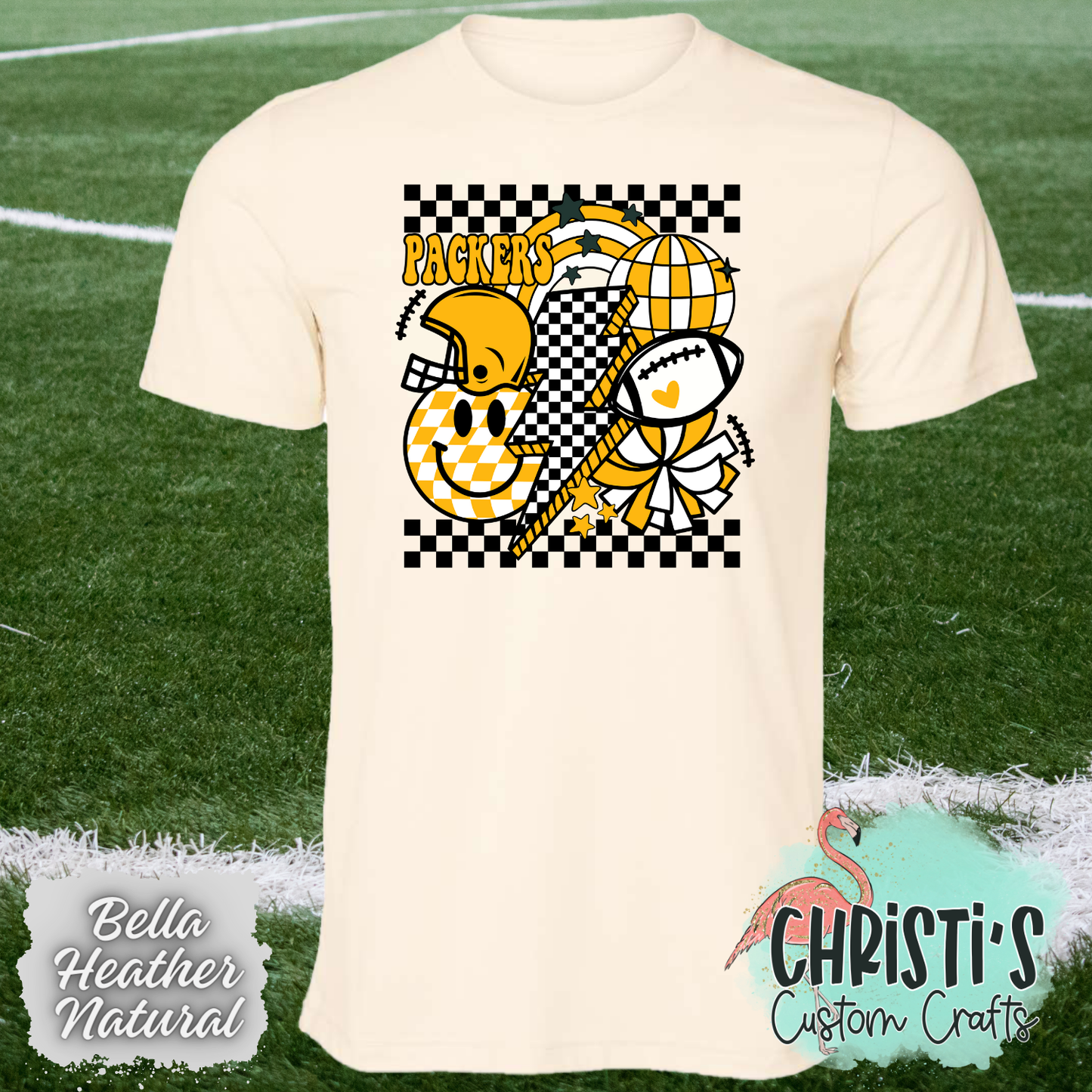 Checkered Border Packers Retro