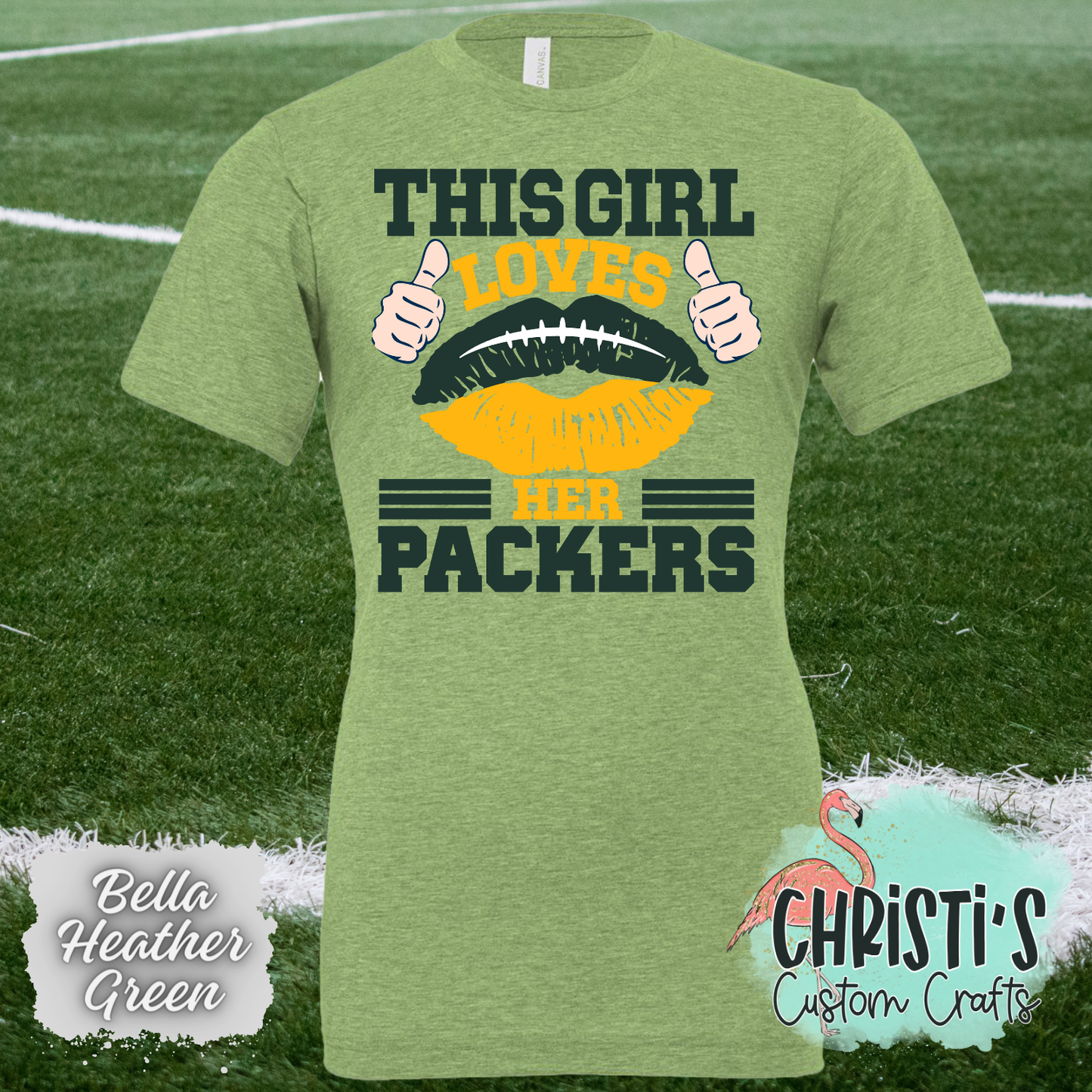 This Girl Loves her Packers (football lips)