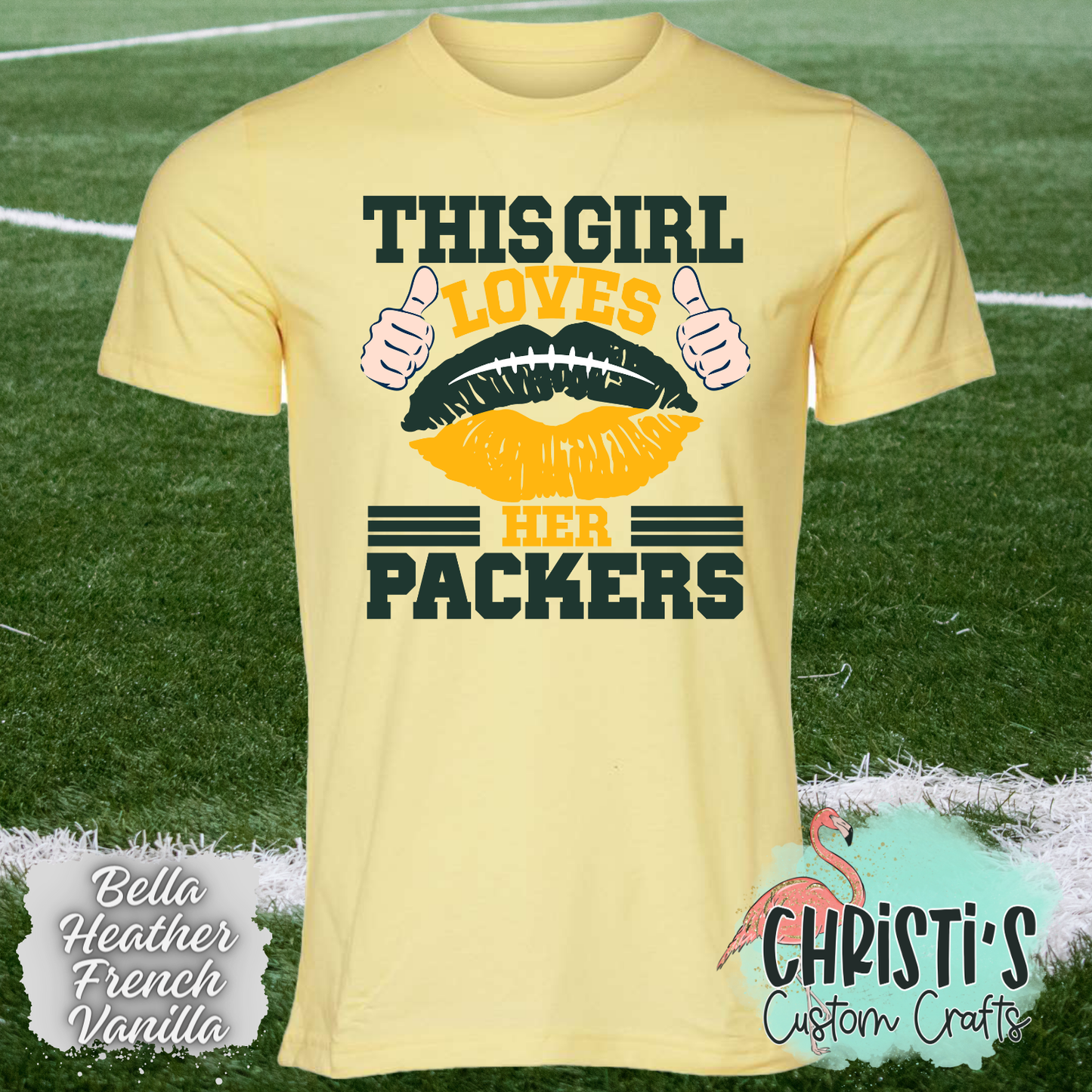 This Girl Loves her Packers (football lips)