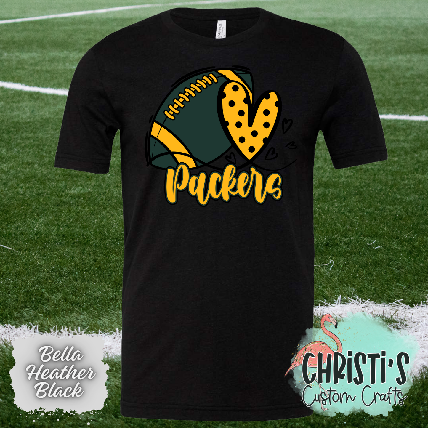 Packers Football &Polka Dot Heart
