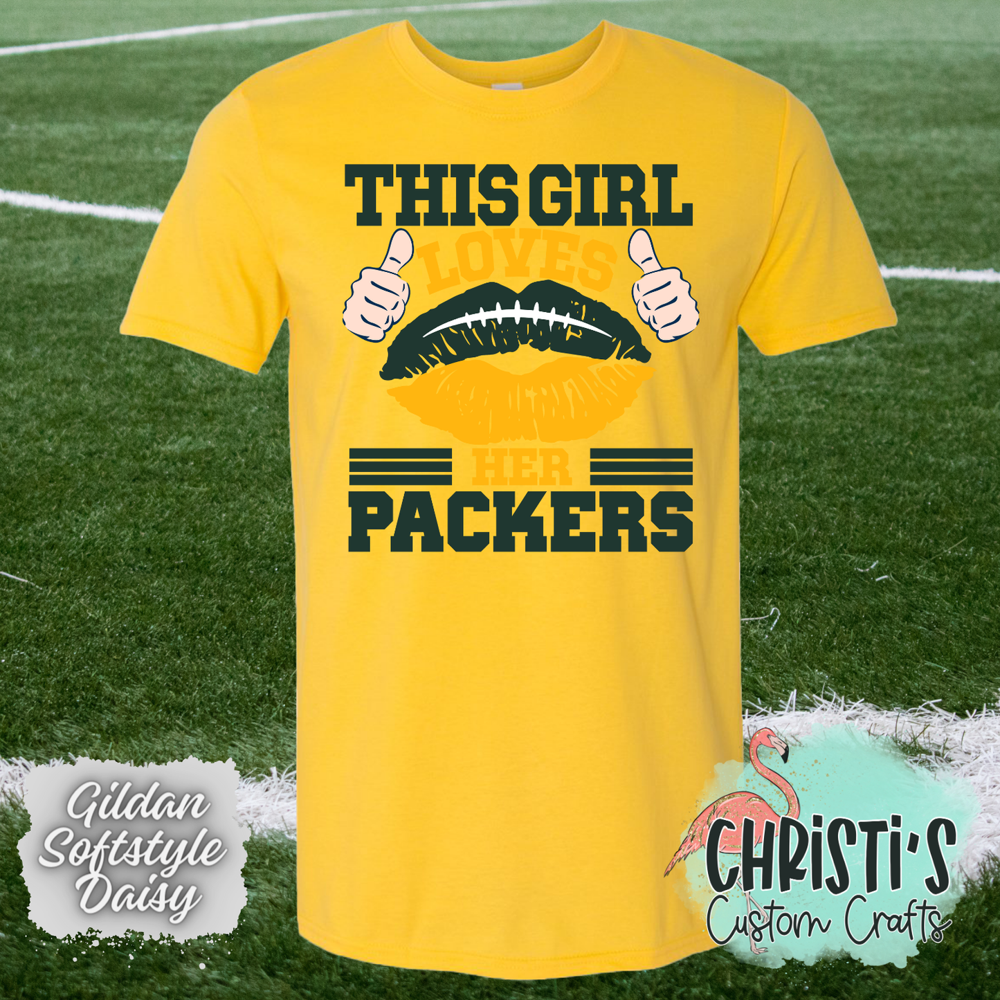 This Girl Loves her Packers (football lips)