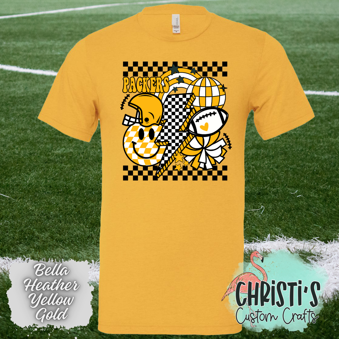 Checkered Border Packers Retro