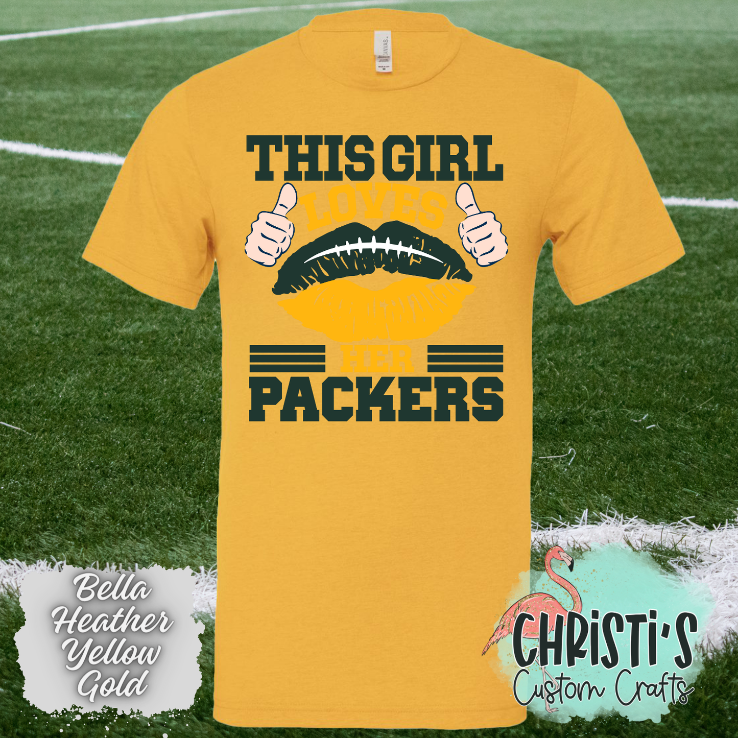 This Girl Loves her Packers (football lips)