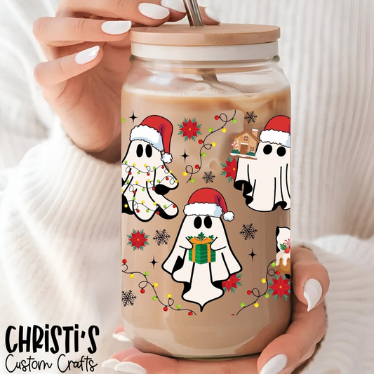 Merry Ghosts with Santa Hats