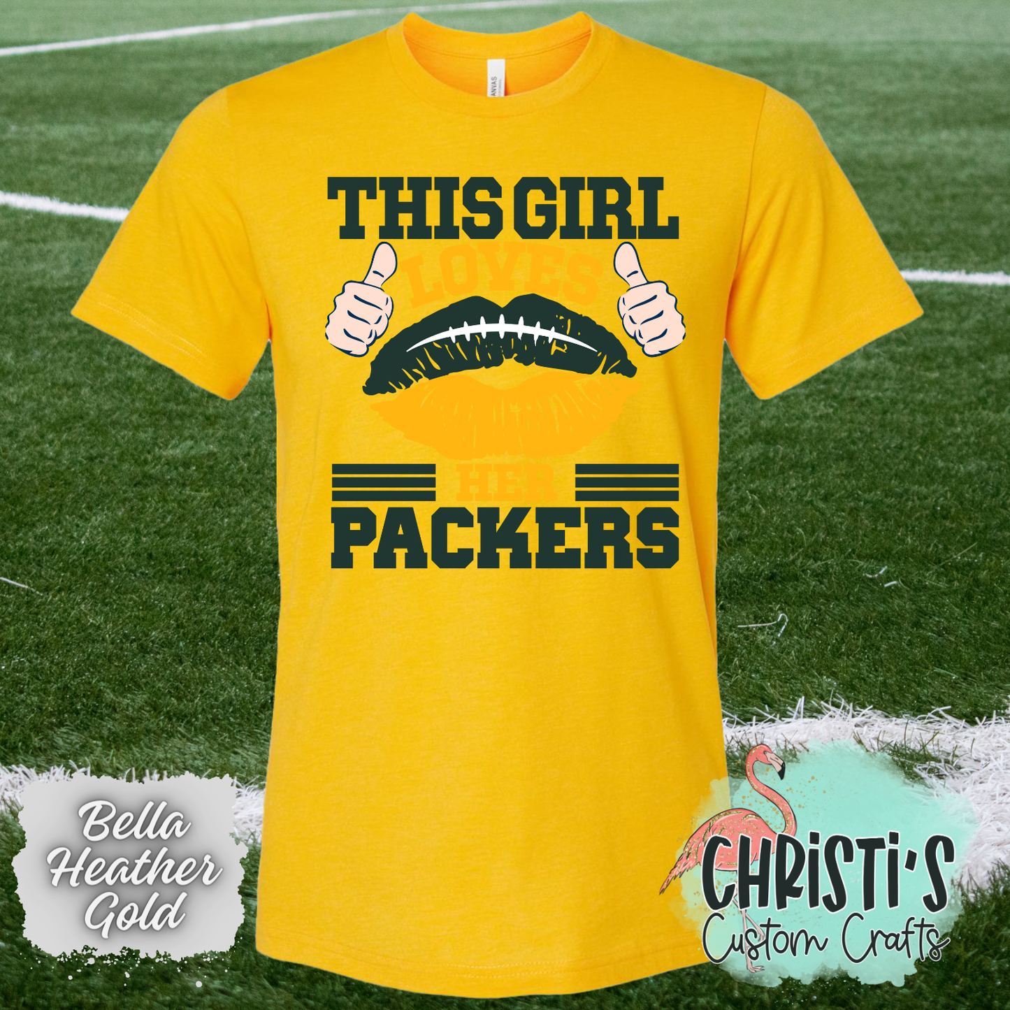 This Girl Loves her Packers (football lips)