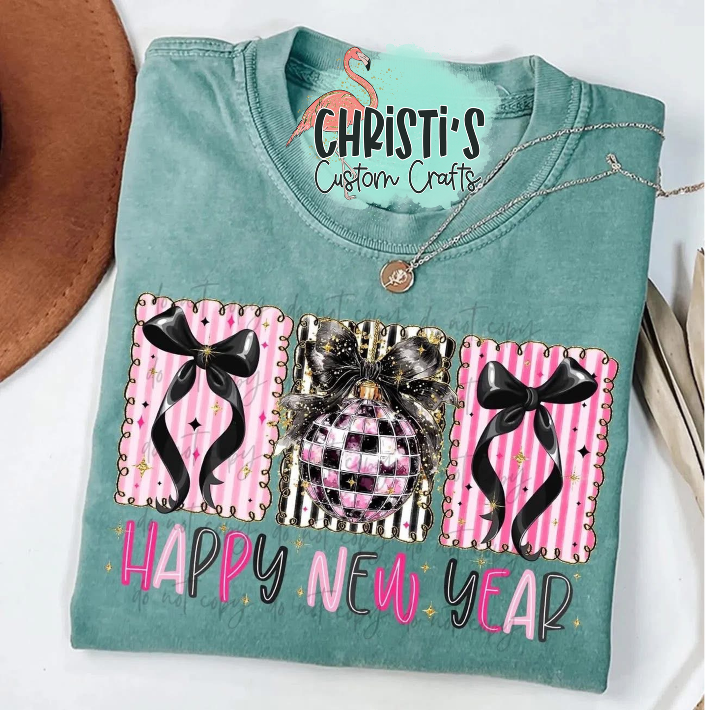 Happy New Year Black Coquette Bows