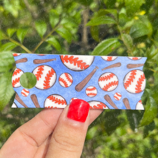 Baseball Print Tumbler Topper