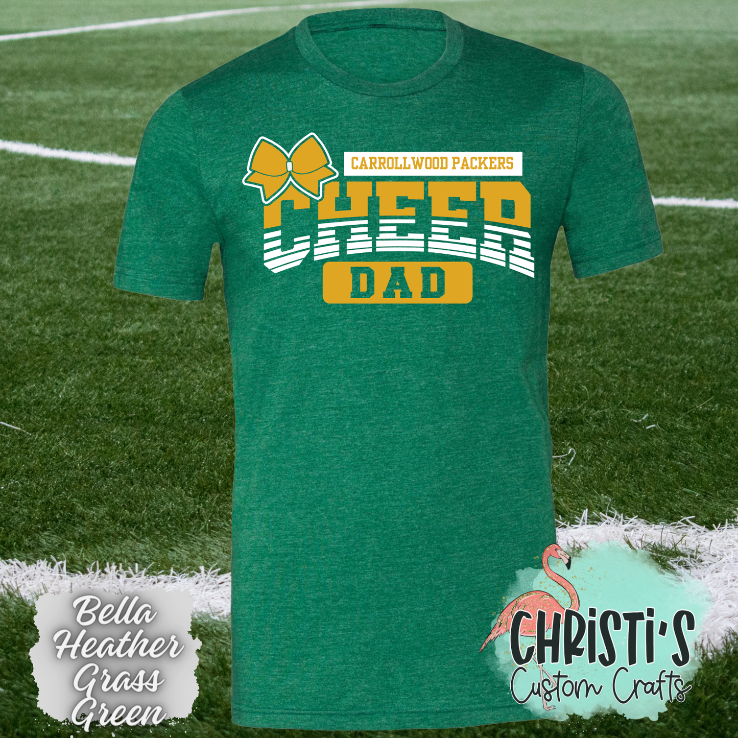Carrollwood Packers Cheer (Custom Name Gold)