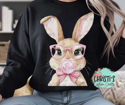 Vintage Bunny with Pink Glasses