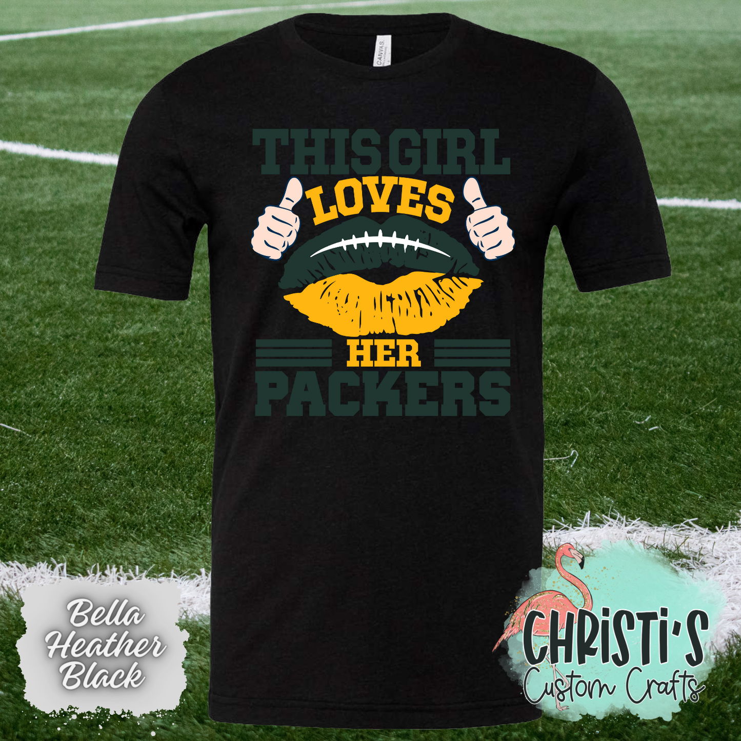 This Girl Loves her Packers (football lips)