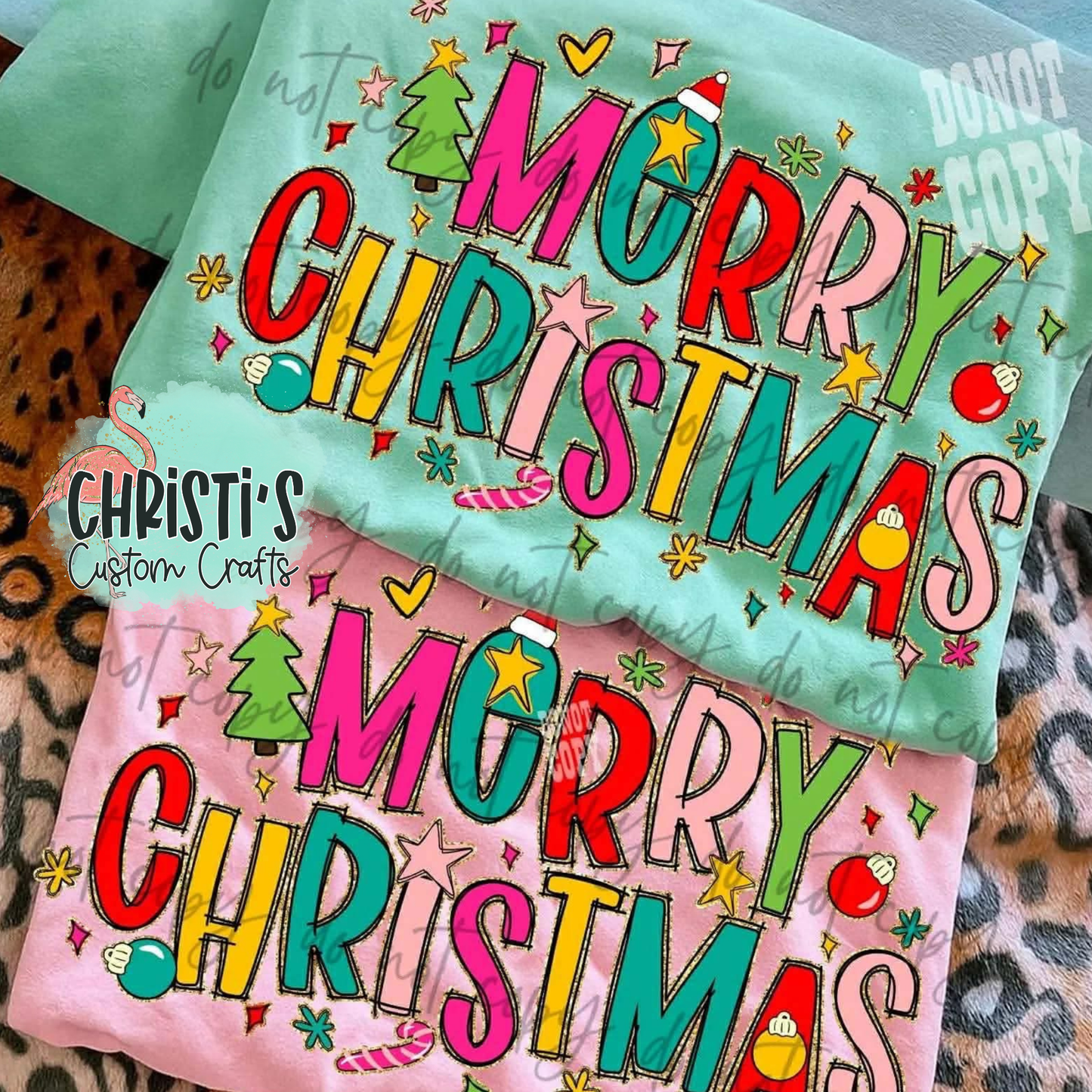 Multi Color Merry Christmas