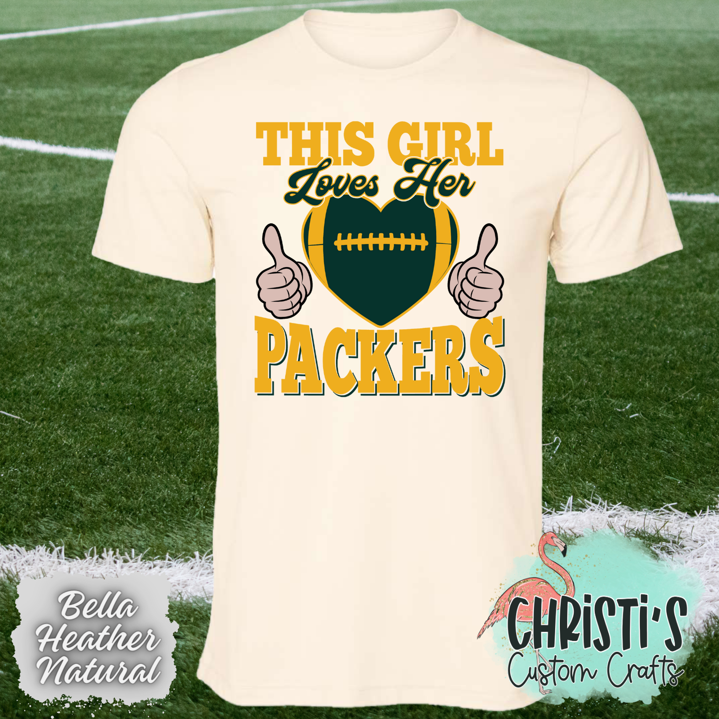 This girl loves her Packers (football heart)