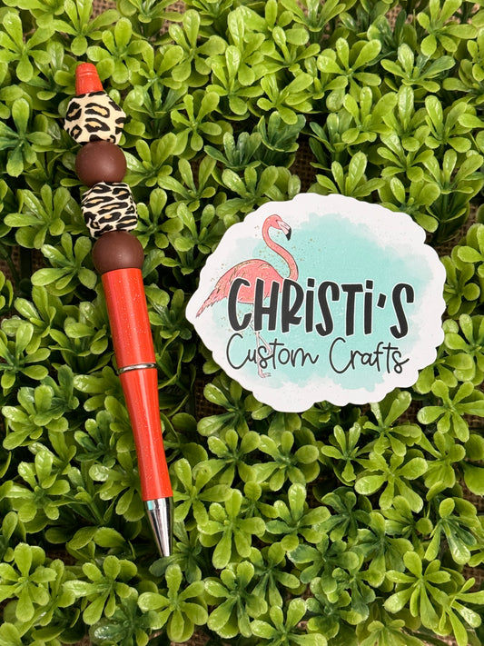 Brown Leopard Pen
