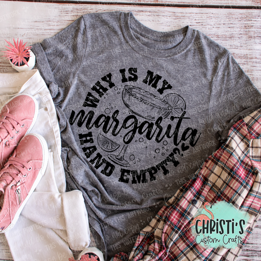 Why is my margarita hand empty?